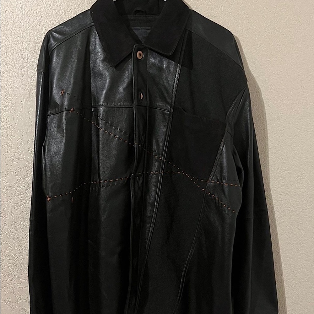 Amazingly Gorgeous Retro Sean John Leather Pant and Shirt Jacket Set…